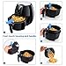 FrenchMay Touch Control Air Fryer, 3.7Qt 1500W, Comes with Recipes & Cook Book (Black)