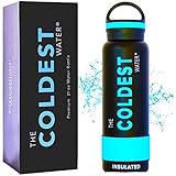The Coldest Water Sports Bottle Insulated Stainless Steel Hydro Thermos, Black, 21 Ounce