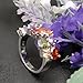 Gemstone Ring Morganite Garnet Amethyst Peridot 925 Silver Band for Women, Girl (8)