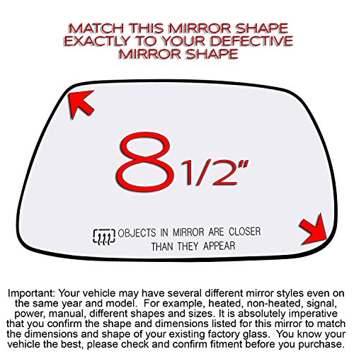 New Replacement Passenger Side Mirror Heated Glass W Backing Compatible With 2005-2010 Jeep Grand Cherokee Sold By Rugged TUFF - Thumbnail 3