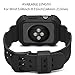 Compatible Apple Watch Band 38mm Case, Camyse Shockproof Rugged Protective Cover with Bands Stainless Steel Clasp for iWatch Apple Watch Series 3, 2, 1 Sport Edition for Men Women grils boys - Black