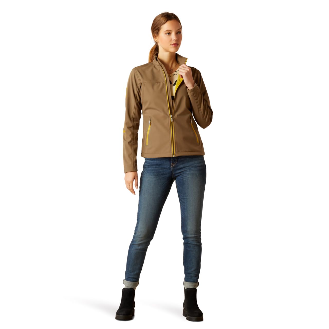 ARIAT Women's New Team Softshell Jacket - Canteen, Medium Image