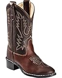 Old West Boys' Corona Calfskin Cowboy Boot Round Toe