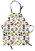 Ambesonne Mushroom Apron, Pattern of Mushrooms Wild Species Natural Food Garden Theme Exotic Wilderness Art, Unisex Kitchen Bib with Adjustable Neck for Cooking Gardening, Adult Size, Beige Green