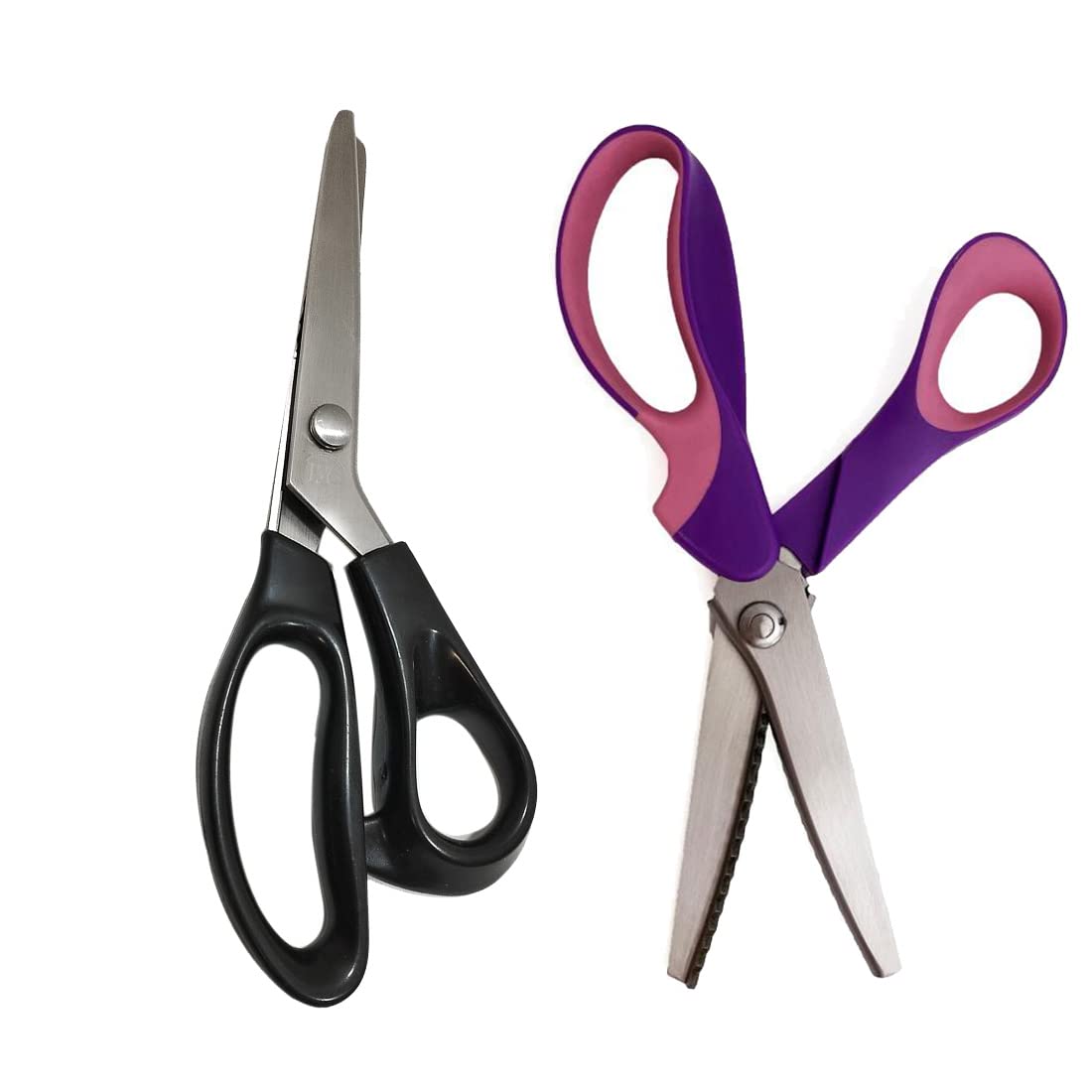 Pack of 2 Zig Zag Scissors, Craft Scissors, Scissors, Stainless Steel Scissors, Scissors for Cutting Fabric Stationery, (5mm 2U, 167332)