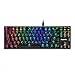 EagleTec KG060-BR RGB LED Backlit Mechanical Gaming Keyboard Low Profile Mechanical Gamers Keyboard 87 Key Metal Mechanical Computer USB Gaming Keyboard for PC Quiet Cherry Brown Equivalent (Black)thumb 1