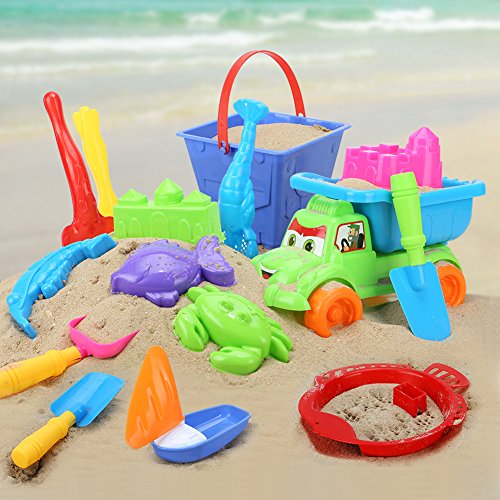 image for KKONES   Kids Beach Sand Toy Models Set (23PCS)Building Kits Reusable 