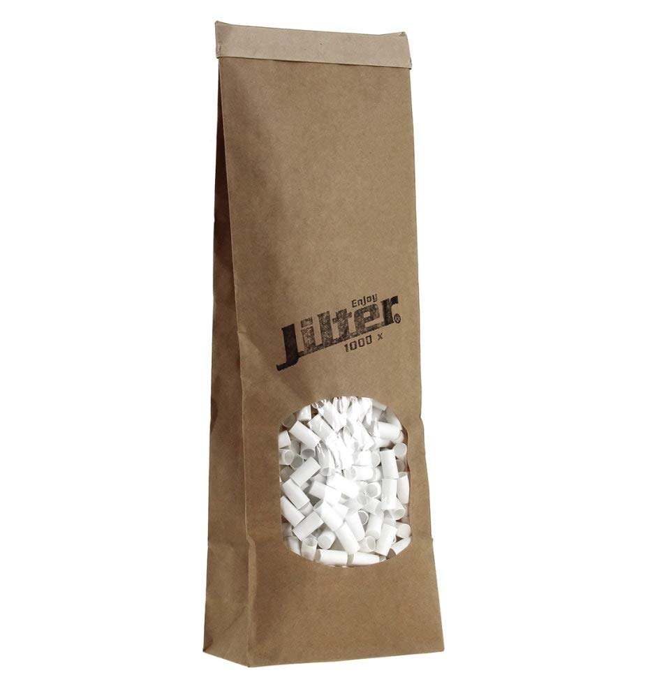 Jilter Cigarette Filters 1'000 Pieces I Family Pack in Organic Bag Diameter 6 mm Cellulose