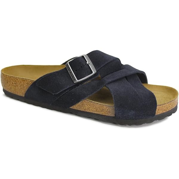 Amazon.com | Birkenstock Kyoto Navy Suede 41 R EU | Sandals