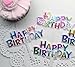 Yunko Pack of 100 Colourful Rainbow Happy Birthday Cupcake Picks Cake Toppers