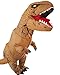 Halloween Inflatable T-Rex Dinosaur Blow Up Dress Up Funny Simulation Luxury Cosplay Costume Suit(Adult Size, Brown)