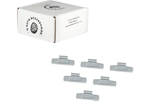 Q-AutoAccessories P style (steel wheels) 3/4 oz, 0.75 oz, Wheel Balancing Clip on, Hammer on Wheel Weights, coated (lead free