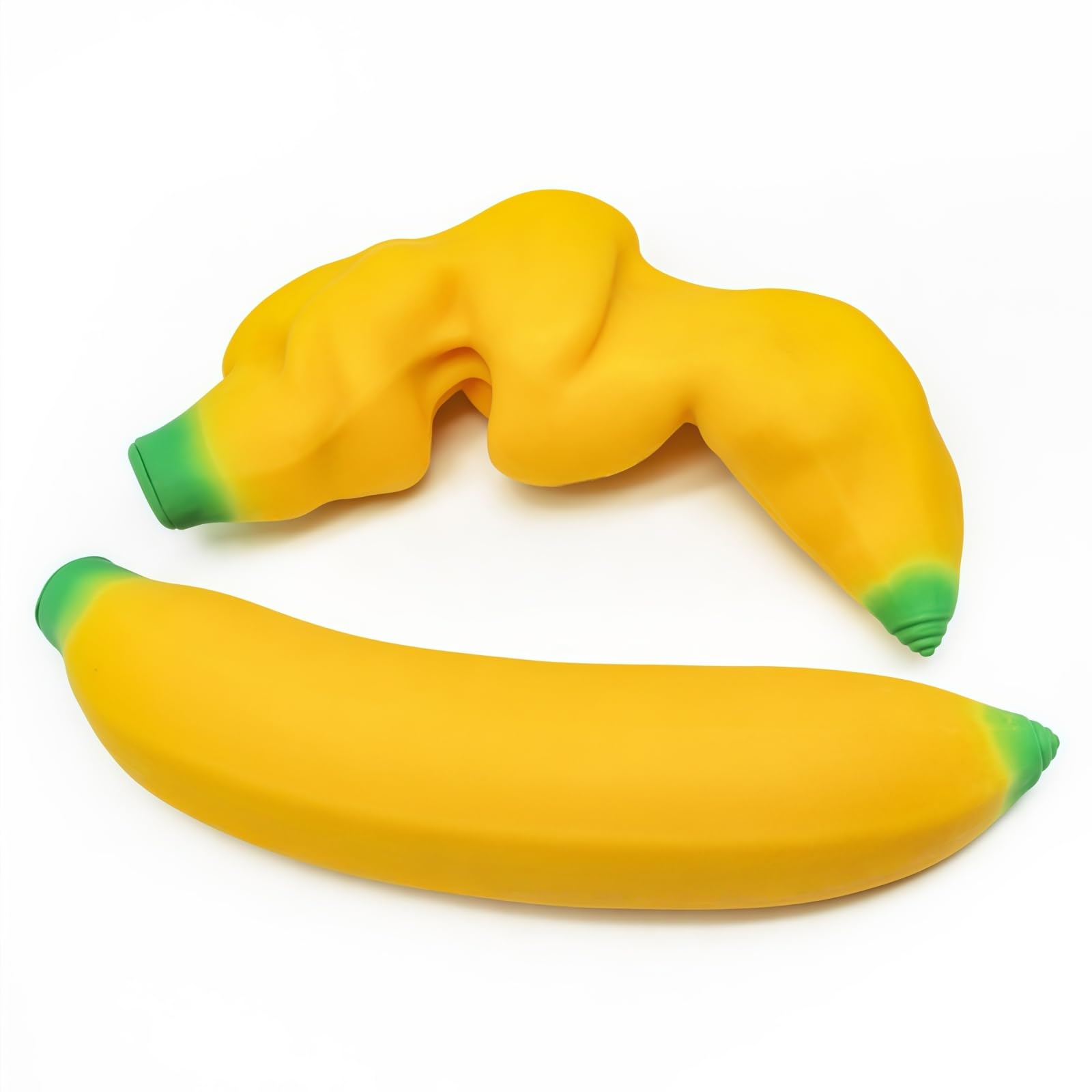 Stretchy Glue-Sand Filled Rubber Banana, Latex Soft Decompression Toy, High-Elastic Stretchable Squishy Banana Toy, Decompression Toy for Adults and Children (Bananas -2 Pack)