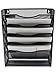 EasyPAG 6 Tier Mesh Wall Hanging File Organizer Holder Magzine Rack,Black