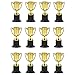 Kidsco Plastic Trophies – 12 Pack 4 Inch Cup Golden Trophies For Children, Competitions, Awards, Parties, Party favors, Props, Rewards, Prizes, Games, School, Field Day, Boys And Girls - By