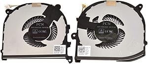 BAY Direct Replacement Laptop CPU + GPU Cooling Fan 4-Pin 4-Wire for Dell XPS 15 9560 Compatible Part Number: 0VJ2HC CN-0VJ2HC 0TK9J1 CN-0TK9J1