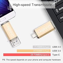 leizhan 128GB USB C Flash Drive Dual OTG Thumb