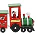 Shanghai Pioneer Effort Arts&Crafts Co.,Ltd 17.5 Inch Wooden Train with Hand Painted Santa Claus and 24 Drawers to Fill Candy or Small Gifts