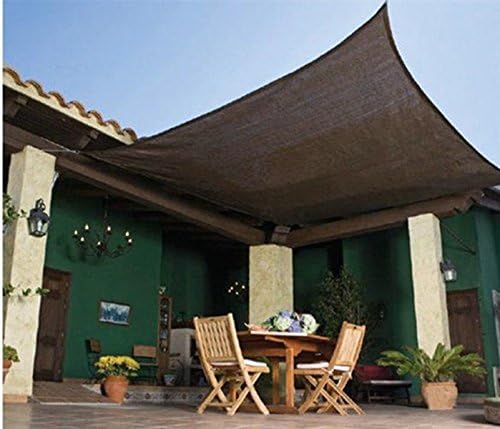 Frilivin Shade Sail 75% UV Block Mesh Net Plant Cover Outdoor Garden Canopy Awning Dark Brown (1x2m)