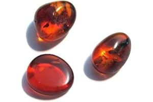 IAN AND VALERI CO. Ian and Valeri Co Raw Amber Gemstones Small Tiny Set of 3 Stones.