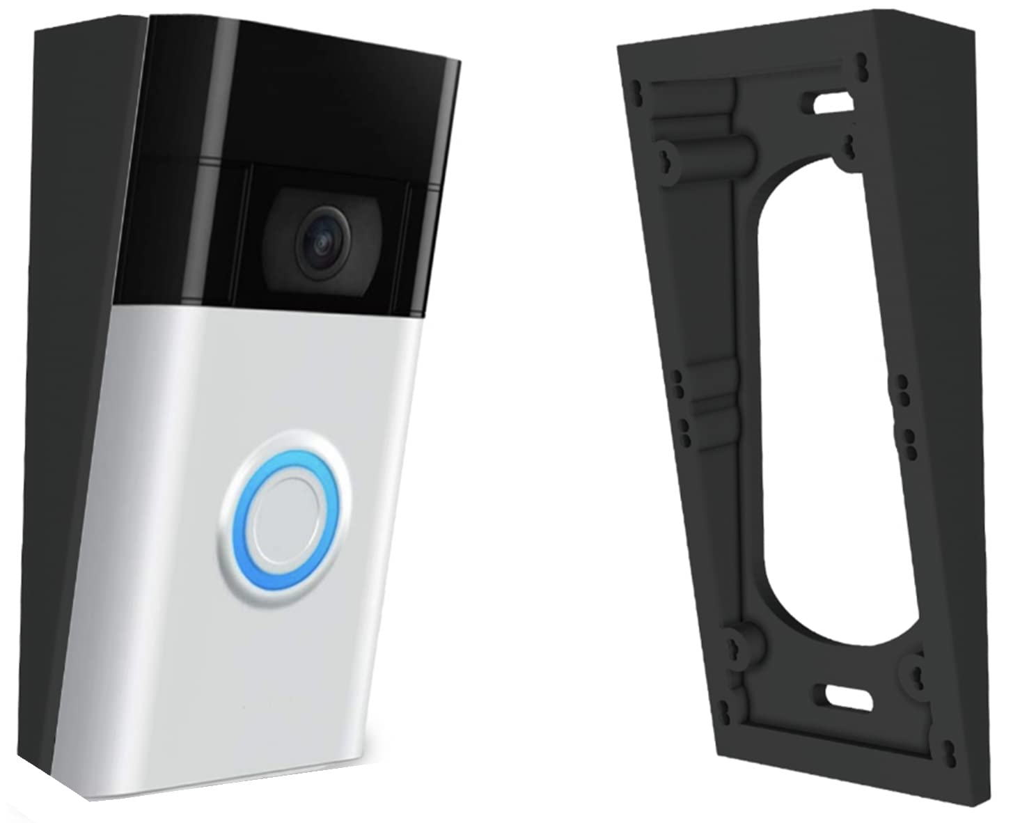 GESTECH 10 Degree Up/Down Tilt Angle Mount Wedge for Battery Video Doorbell 1st Gen, 2nd Gen, 3, 4, Pro,Plus, Non Stackable (1st Gen, 2nd gen, 2, 3, 4, Plus)