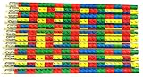 MinifigFans Building Blocks Premium Pencils - 12 Piece Bulk Party Pack