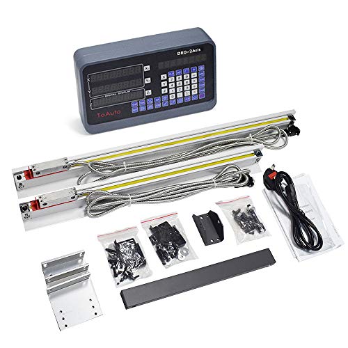 image for TOAUTO 2 Axis Digital Readout Dro kit 250mm+ 1000mm Linear Glass Scale