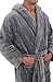 Alexander Del Rossa Men's Plush Fleece Robe with Hood, Warm Big and Tall Bathrobe
