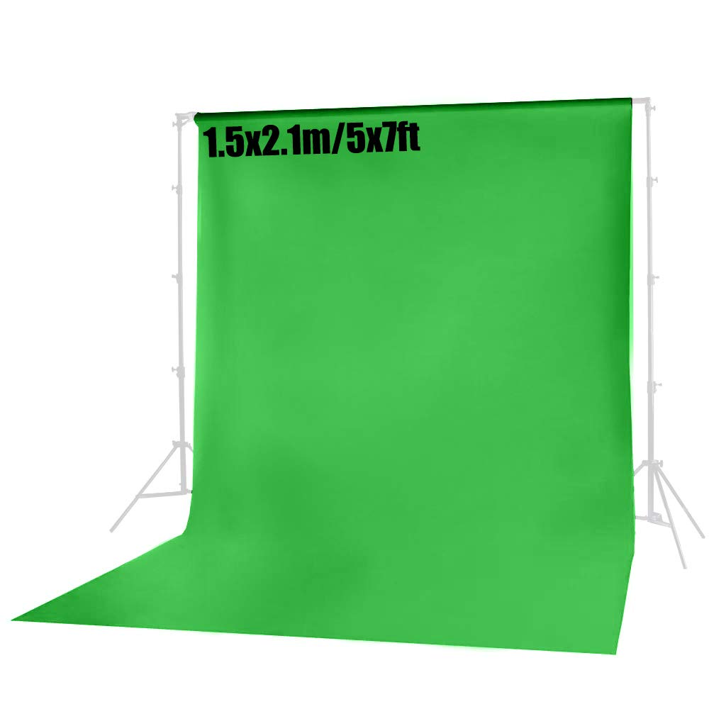 Green Screen Background Backdrop AOBETAK 5x7ft Thicker Fabric Photo Backdrop for Photography Studio Video Edition Live Streaming and Special Effects, Small