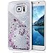 Samsung Galaxy S7 Edge case,Crosstree Liquid, Appmax Cool Quicksand Moving Stars Bling Glitter Floating Dynamic Flowing Case Liquid Cover for galaxy s7 edge. (Star Silver)