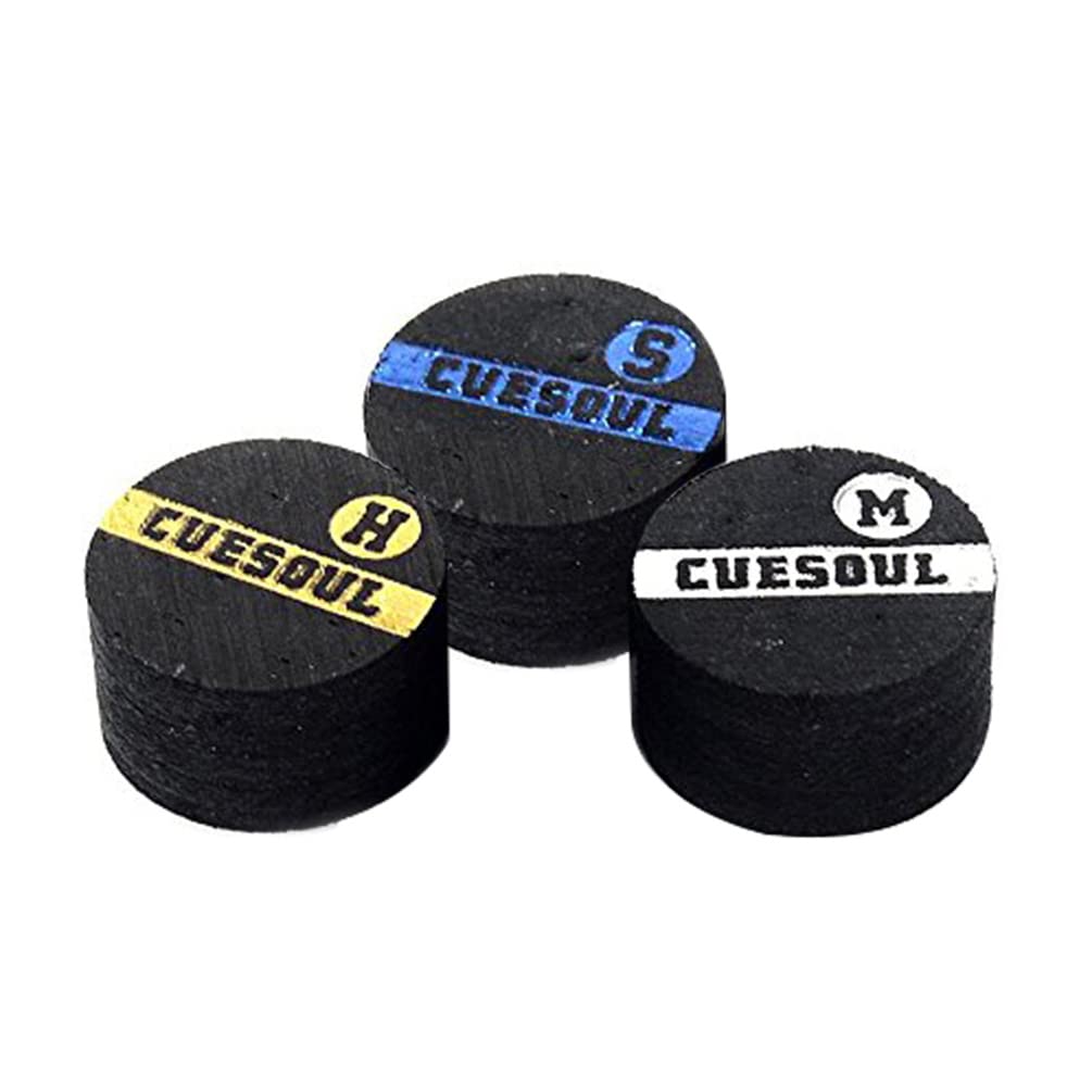 CUESOUL 10mm Snooker Pool Cue Tips, Premium Pigskin Leather, 6 Layers Laminated Design, Glue-on Tips for Snooker Pool Cue Stick, Professional Hardness Moisture Proof Cue Snooker Accessories(CSPCT008