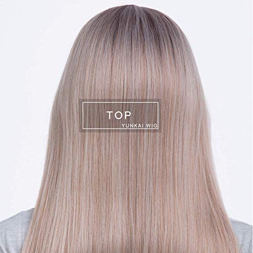 70cm Womens Straight Long Blonde Wigs, Ombre Ash Brown And Platimum Blonde Mixed Color Hair Wigs For Women, 28inch Long Dirty Blonde Wig (Dirty Blonde) - Thumbnail 3