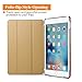 icarercase Vintage Series Leather Folio Flip Magnetic Latch Kickstand Case for Apple iPad Air 2/ iPad 6 - Brown