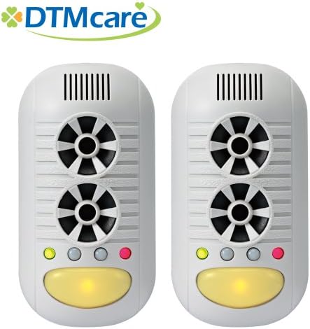 DTMCare (2 Pack) 4 in 1, Multi Function Pest Repeller, with Yellow Bug Repellent Light. The Most Powerful Pest Controller. Made in Taiwan. (2)