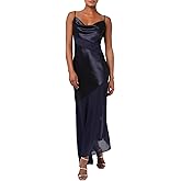 Lulus Womens Lainey Asymmetrical Cowl Neck Maxi Dress