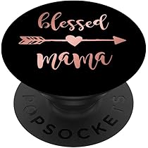 Amazon.com: Blessed Mama Pink On Black Arrow Heart Cute Mom