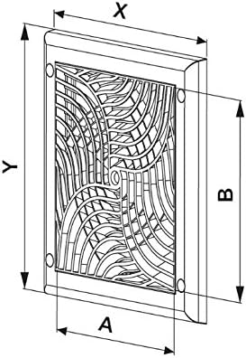 Air Vent Grill 190mm x 190mm with Adjustable Shutter and Fly Screen / Net / Mesh Ducting Ventilation Cover TX2 - Image 3