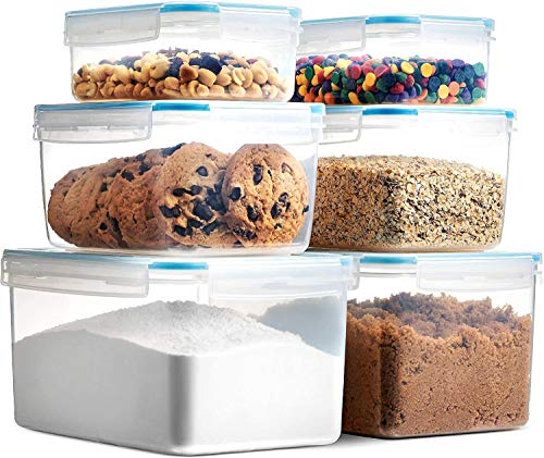 Komax Biokips Airtight Food Storage Containers With Lids | Set of 6 Kitchen Pantry Organization and Storage Containers | BPA-free Sugar, Flour, Dry Food Containers
