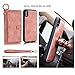 JAZ iPhone XS Wallet Case, iPhone X Wallet Case Zipper Purse Detachable Magnetic 14 Card Slots Money Pocket Clutch Leather Wallet Case Cover for iPhone X(2017) /iPhone XS(2018) 5.8 Inch - Rose Gold