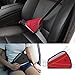 Seatbelt Adjuster, HONTECH 2 Packs Seat Belt Safety Covers for Kids Red + Black.