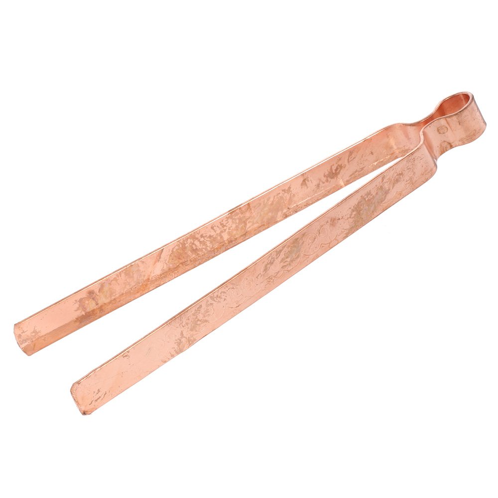 NKlaus Shisha Coal Fireplace Tongs Copper Incense Tongs with Engraving for Incense 22cm Robust 1592