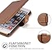 TUCCH iPhone 7 Wallet Case, iPhone 8 Case, Premium PU Leather Case Book Cover with Card Slot, Stand Holder and Magnetic Closure [TPU Interior Protective Case] Compatible with iPhone 7/8, Brown