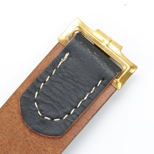 German WWII Wehrmacht Black Leather Equipment Belt- Size 44-48 (112-122cm)