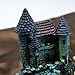 Tfwadmx Aquarium Decorative Castle Fish Tank Ornament Artificial Betta Cave Fish Hideout Super Magical Simulation European Villas Blue