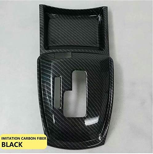 Mathenia Car Parts, for Nissan X-Trail T32 MK3 Chrome Carbon Fiber Gear Panel Cover High 2014 2015 X Trail XTrail Accessories Car Sticker - (Color Name: black)