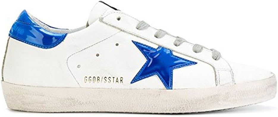 superstar sneakers in leather with glossy heel tab