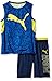 PUMA Boys' Toddler 2 Piece Short and Muscle Set, deep Navy, 2T