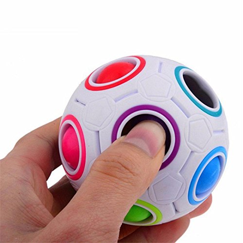 2017 Pop Rainbow Magic Ball Plastic Cube Twist For Children's Educational Toy Teenagers Adult Stress Reliever, By LUNIWEI