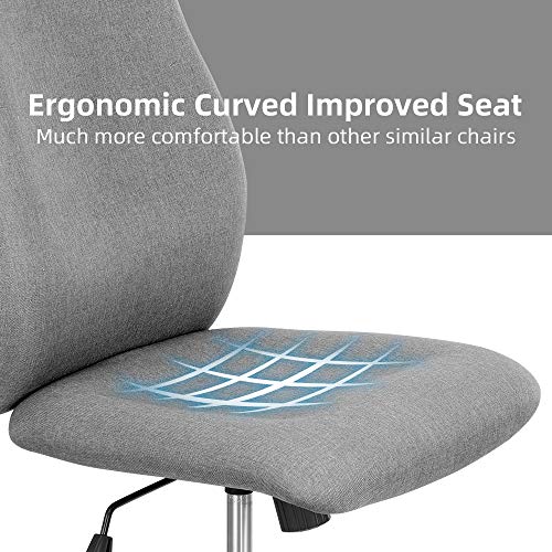 Okeysen Armless Office Desk Chair Ergonomic Small Task Studio Chairs