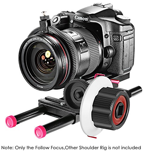 Neewer Follow Focus with Gear Ring Belt for Canon Nikon Sony and Other